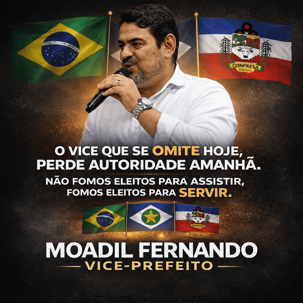 O Vice-prefeito que omite hoje, perde autoridade amanhã.